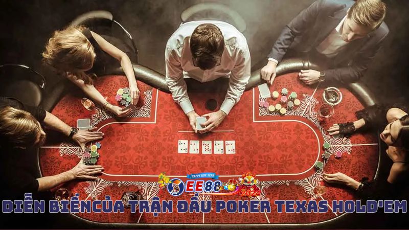Diễn biến của trận đấu Poker Texas Hold'em