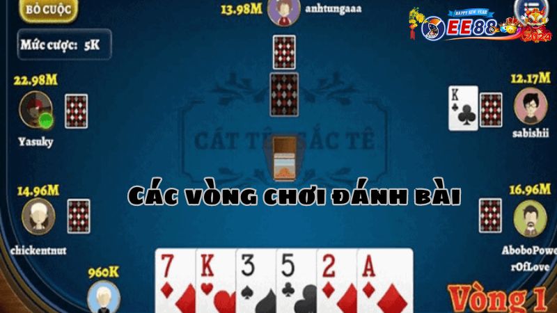 Các vòng chơi đánh bài cát tê và so bài như thế nào?